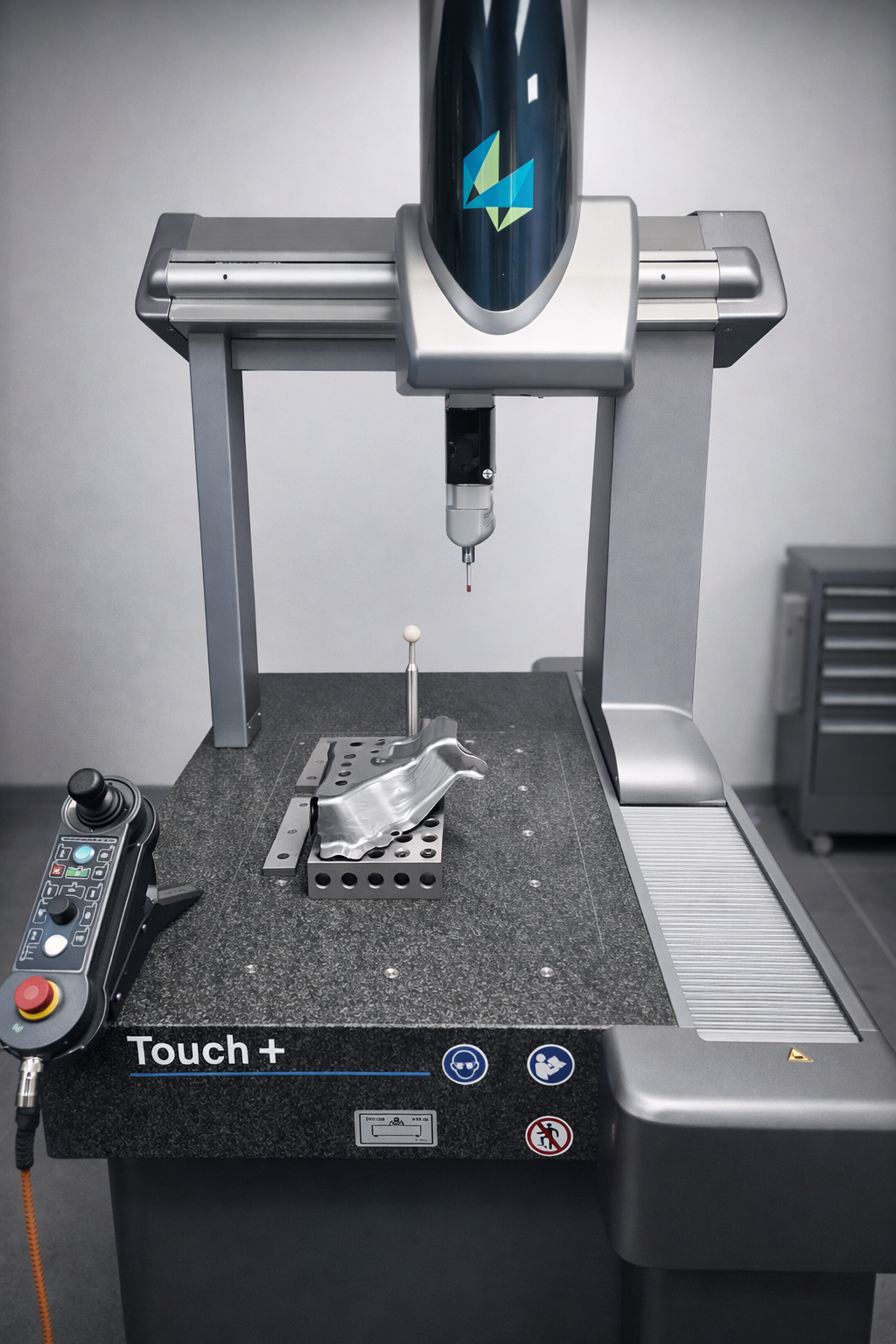 Coordinate Measuring Machine inspection setup